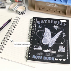 Sleek Spiral Coil Crystal Glass A5 Notebook for Students & Writers