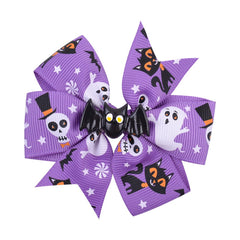 Pumpkin Ghost Bat Decor Hair Clips Halloween Decorative Hair Accessories