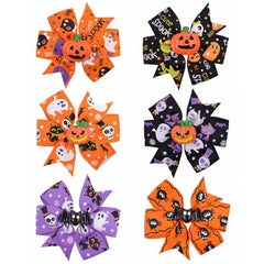 Pumpkin Ghost Bat Decor Hair Clips Halloween Decorative Hair Accessories