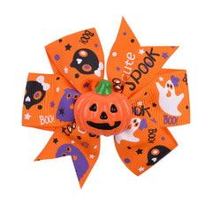 Pumpkin Ghost Bat Decor Hair Clips Halloween Decorative Hair Accessories