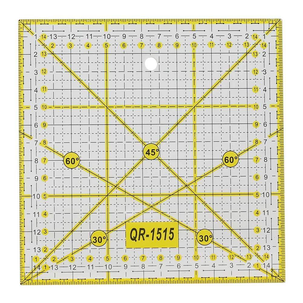 DIY Sewing Quilting Tool Square Quilting Ruler Cutting Ruler 15 X