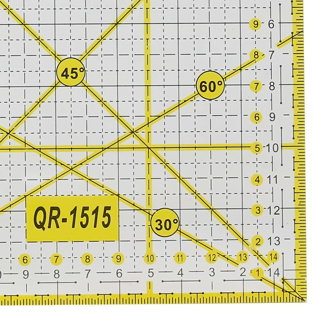 DIY Sewing Quilting Tool Square Quilting Ruler Cutting Ruler 15 X