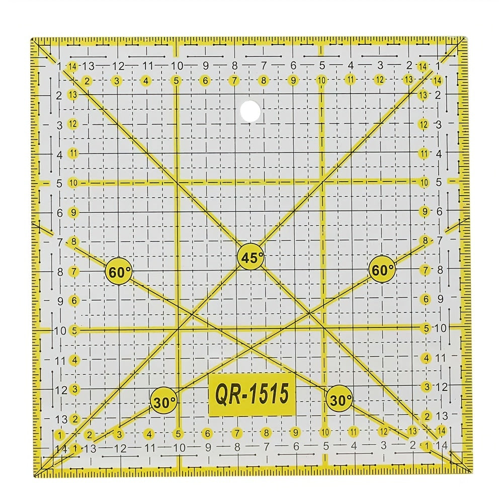 DIY Sewing Quilting Tool Square Quilting Ruler Cutting Ruler 15 X