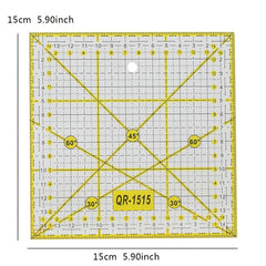 DIY Sewing Quilting Tool Square Quilting Ruler Cutting Ruler 15 X
