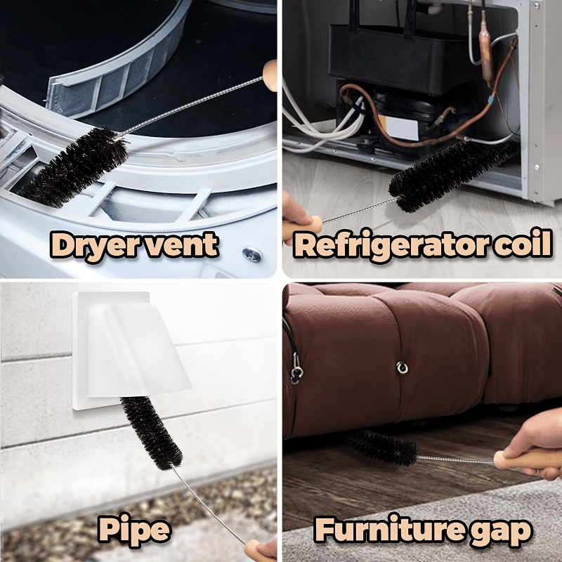 Dryer Vent Cleaner Kit - Flexible Vent Trap Cleaning Brush