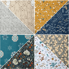 30 Floral Fabric Bundle Squares for Crafts Scrapbook DIY