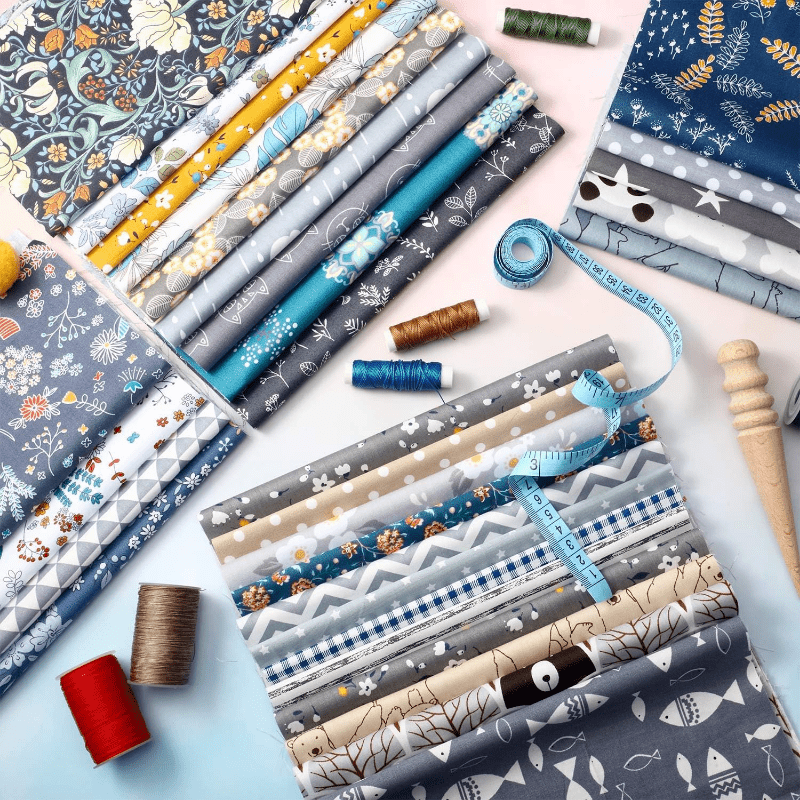 30 Floral Fabric Bundle Squares for Crafts Scrapbook DIY