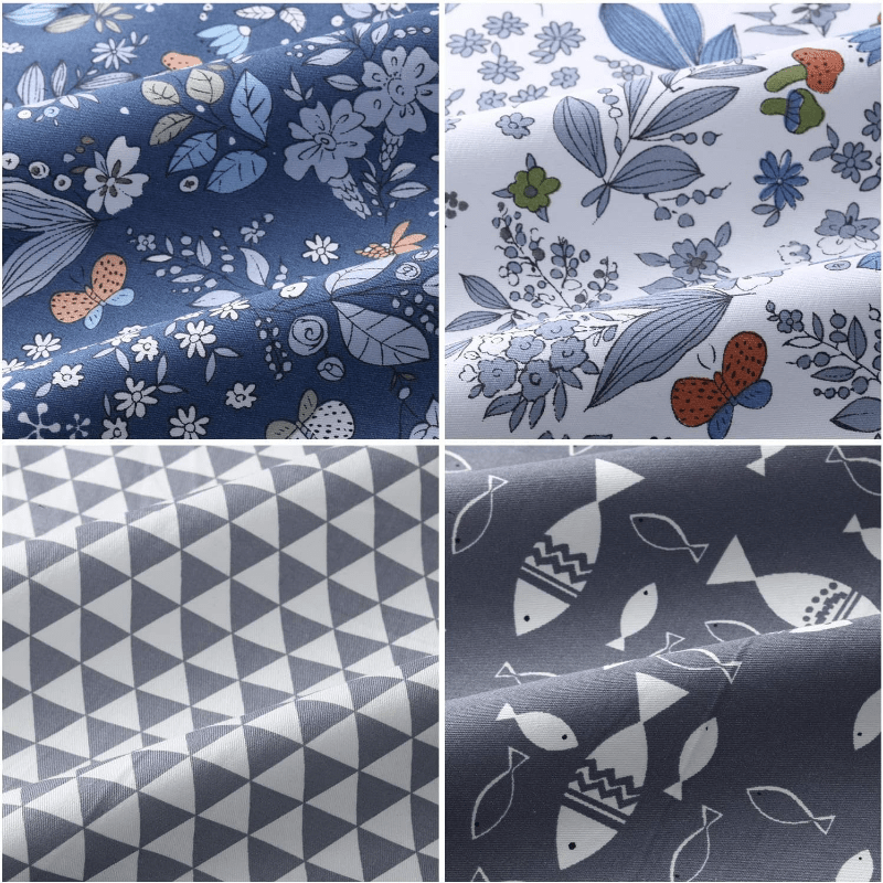 30 Floral Fabric Bundle Squares for Crafts Scrapbook DIY