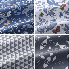 30 Floral Fabric Bundle Squares for Crafts Scrapbook DIY