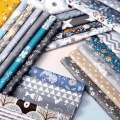 30 Floral Fabric Bundle Squares for Crafts Scrapbook DIY