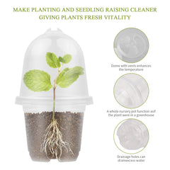 20 Plastic Plant Pots Set for Propagation and Growing