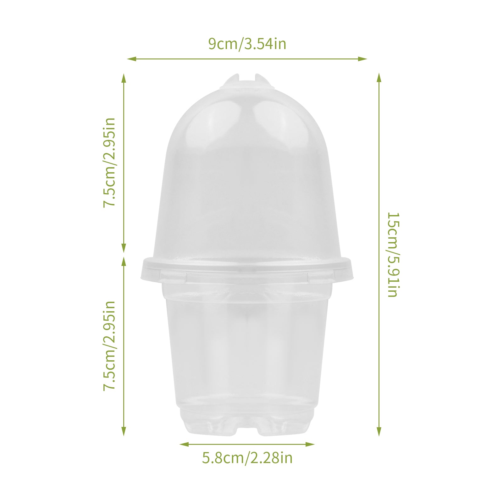 20 Plastic Plant Pots Set for Propagation and Growing