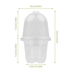 20 Plastic Plant Pots Set for Propagation and Growing