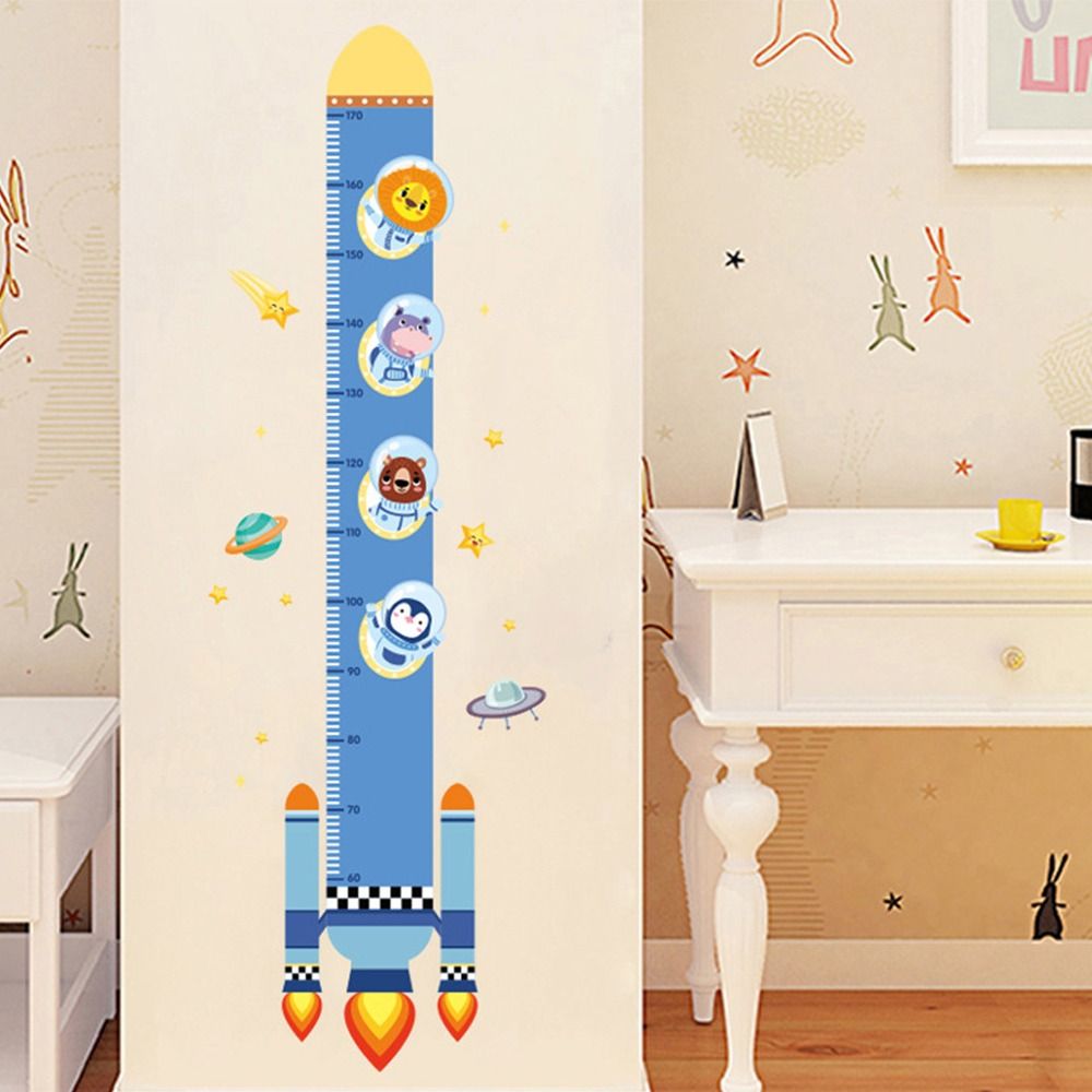 Giraffe & Monkey Height Measurement Wall Stickers for Kid's Rooms