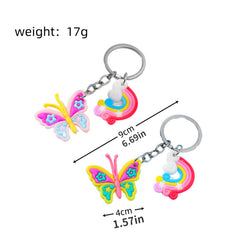 Colorful Butterfly Keychain Pair Bookbags Car Decorative Pendant Keychain