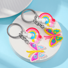 Colorful Butterfly Keychain Pair Bookbags Car Decorative Pendant Keychain