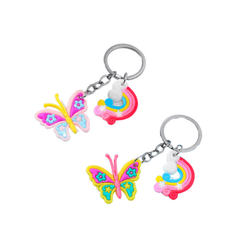 Colorful Butterfly Keychain Pair Bookbags Car Decorative Pendant Keychain