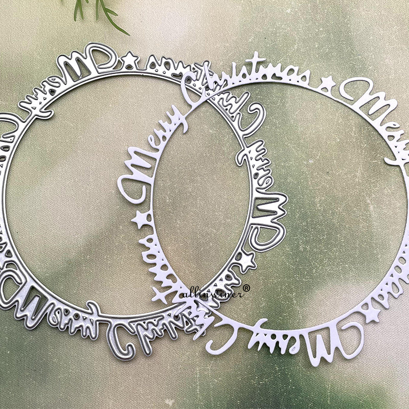 Christmas Letter Garland Metal Cutting Die for Scrapbook and Card Making