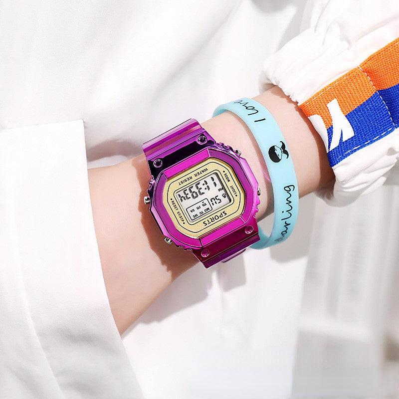 Transparent Square Digital Sports Watch