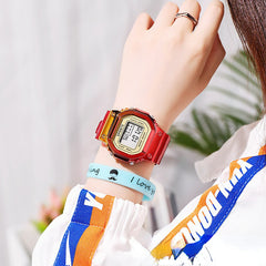 Transparent Square Digital Sports Watch