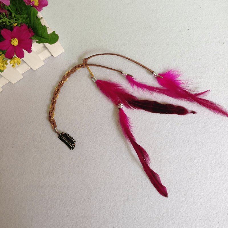 Faux Feather Clip Boho Hair Accessories for Women