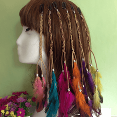 Faux Feather Clip Boho Hair Accessories for Women