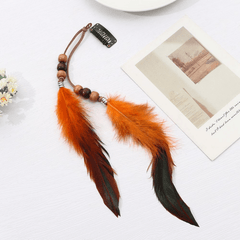 Boho Style Faux Feather Hair Clip for Women