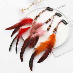 Boho Style Faux Feather Hair Clip for Women