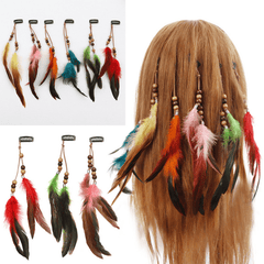 Boho Style Faux Feather Hair Clip for Women