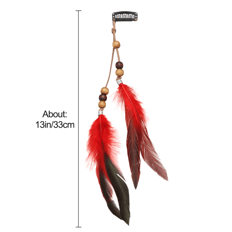 Boho Style Faux Feather Hair Clip for Women