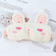 Rabbit Plush Sleep Mask Light Blockout Blindfold for Travel Rest