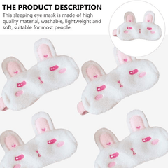 Rabbit Plush Sleep Mask Light Blockout Blindfold for Travel Rest