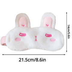 Rabbit Plush Sleep Mask Light Blockout Blindfold for Travel Rest