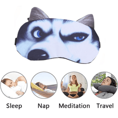 Husky Pattern Soft Eye Mask for Sleep Yoga Meditation Travel
