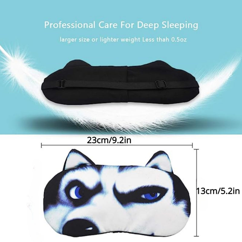 Husky Pattern Soft Eye Mask for Sleep Yoga Meditation Travel