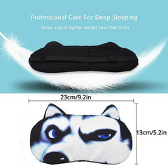 Husky Pattern Soft Eye Mask for Sleep Yoga Meditation Travel