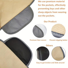3pcs Car Seat Cushion with Storage Pouch Memory Silk Cotton