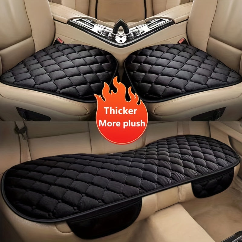 3pcs Car Seat Cushion with Storage Pouch Memory Silk Cotton