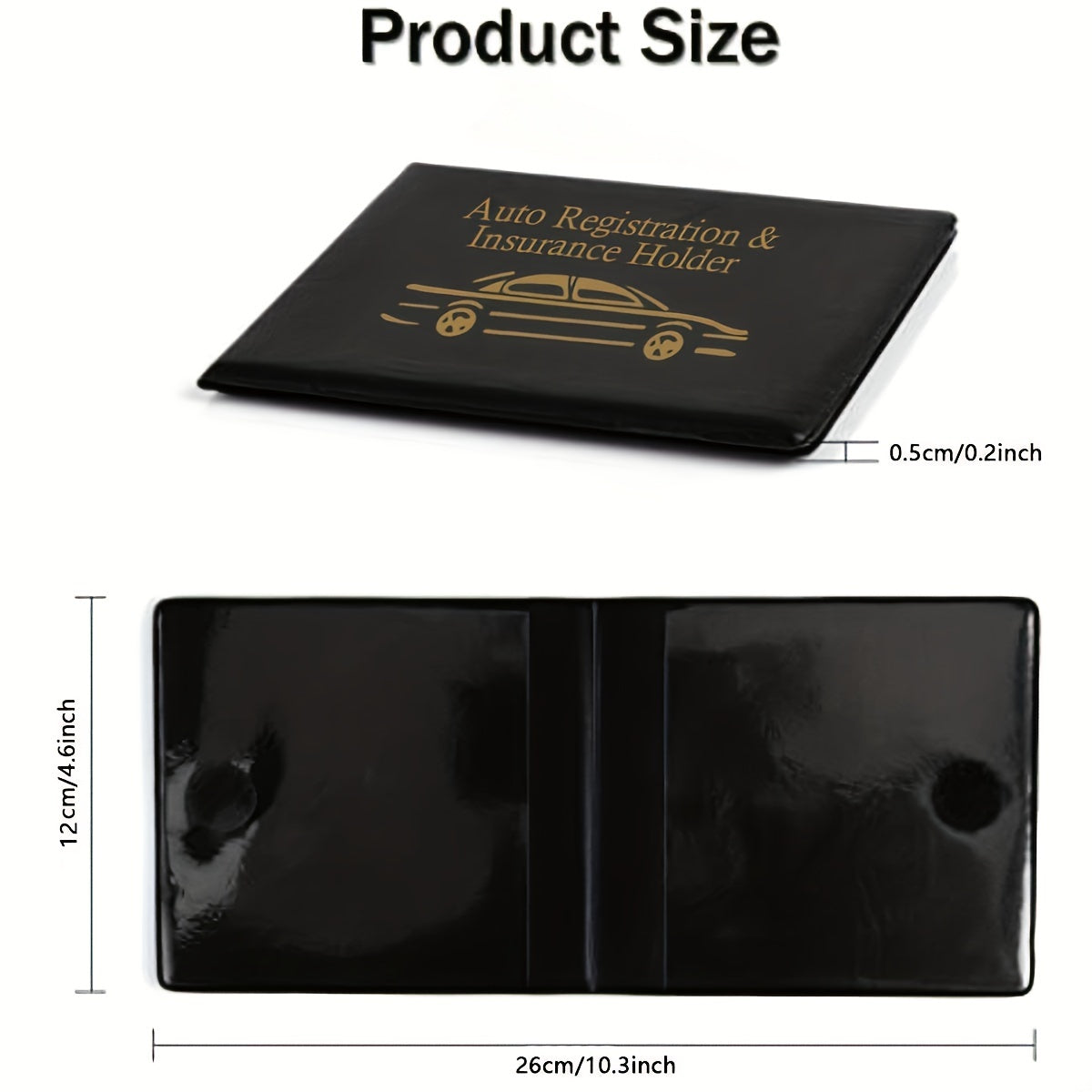 2PCS Car Document Holder & Insurance Card Organizer