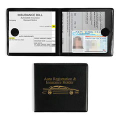 2PCS Car Document Holder & Insurance Card Organizer