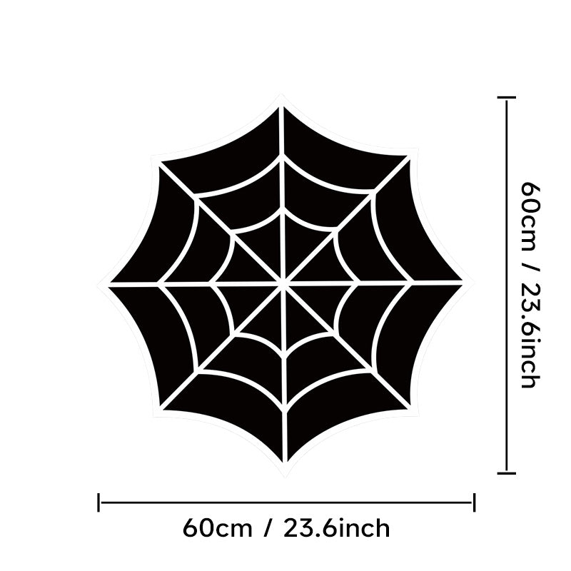 Spooky Halloween Cobweb Rug