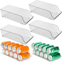 2pcs Refrigerator Beverage Storage Box Automatic Filling Sorting Rack