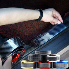 1m Carbon Fiber Rubber Car Door Sill Protector Edge Guard Strip