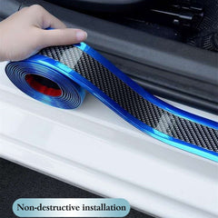 1m Carbon Fiber Rubber Car Door Sill Protector Edge Guard Strip