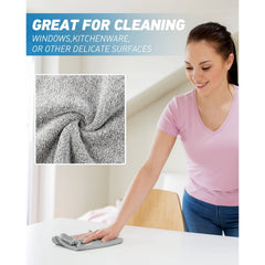 15 Microfiber Cleaning Cloth WEAWE Rags - Multi-Purpose Cleaning Towels