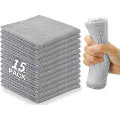 15 Microfiber Cleaning Cloth WEAWE Rags - Multi-Purpose Cleaning Towels