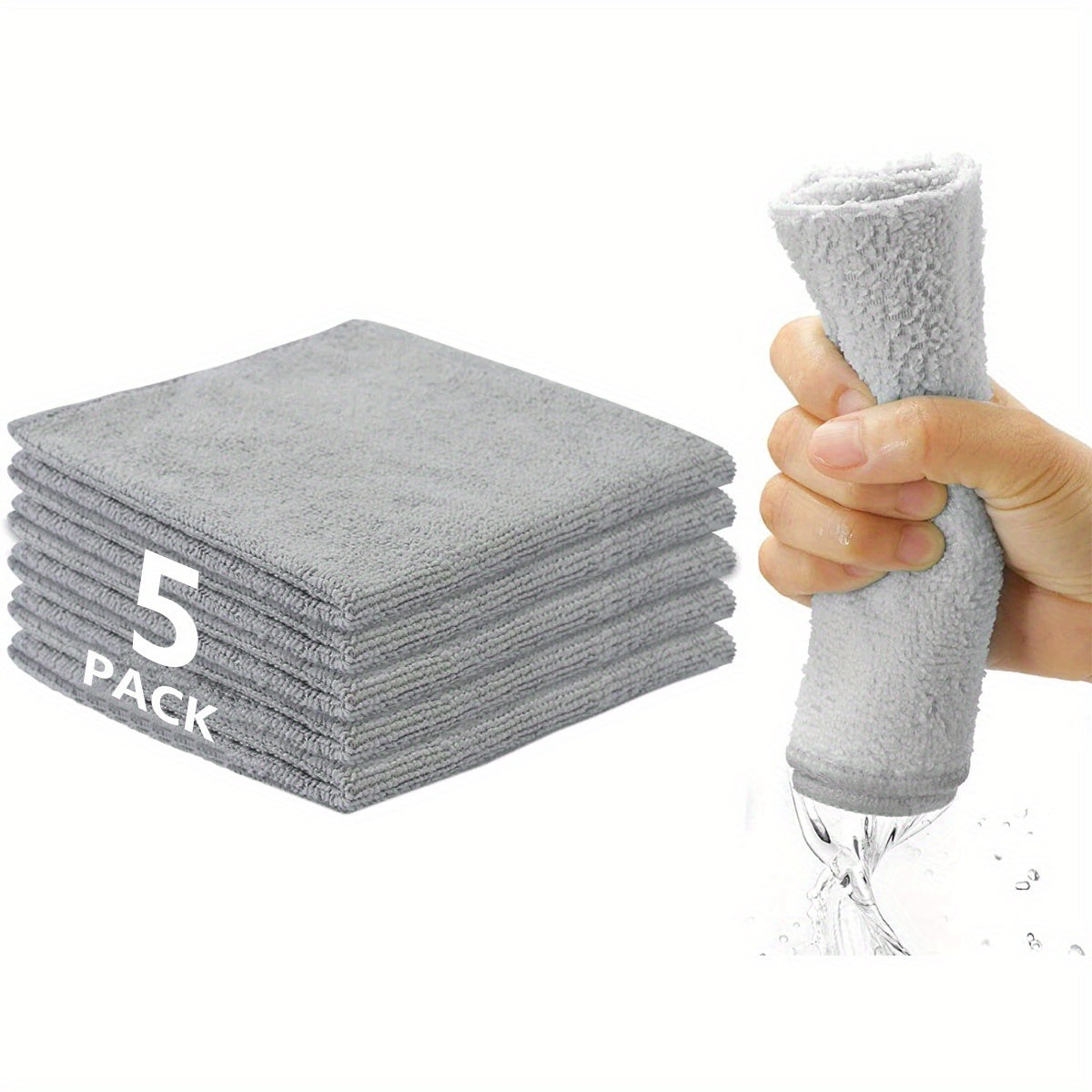 15 Microfiber Cleaning Cloth WEAWE Rags - Multi-Purpose Cleaning Towels