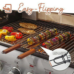 1PC Stainless Steel BBQ Grill Basket Camping Barbecue Grilling Basket