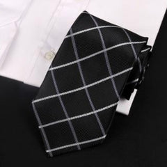 Plaid Necktie Groom Gentleman Ties Men's Wedding Party Formal Dress