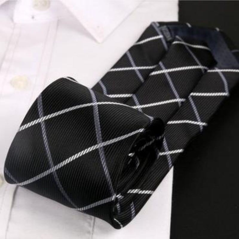 Plaid Necktie Groom Gentleman Ties Men's Wedding Party Formal Dress